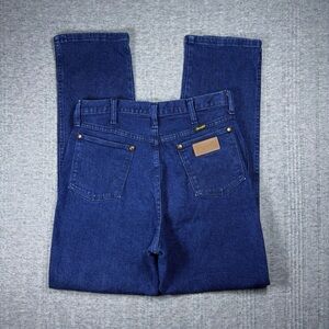 Vintage Wrangler Jeans Womens 30x31 High Rise Blue 13MTIM Straight Western USA